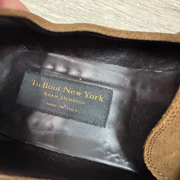 To Boot New York Adam Derrick Mens Brown Suede Penny Loafers Italy 1890 Size 13 main image 6